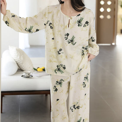 Pastoral Floral Long Sleeve Women's Pajamas - image 7