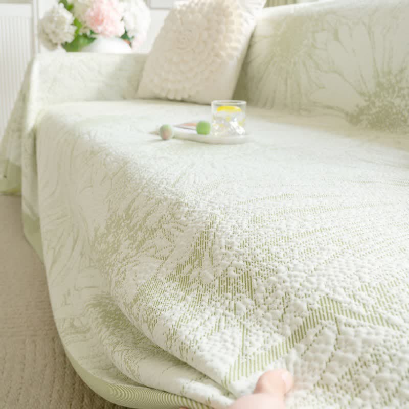Artistic Sunflower Chenille Sofa Throw Blanket - image 4