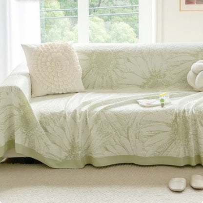 Artistic Sunflower Chenille Sofa Throw Blanket - image 2