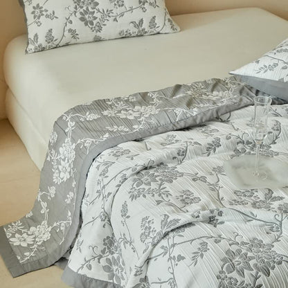 Branch & Floral Reversible Quilt Set - image 14