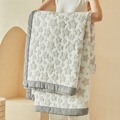 Neutral Star Pattern Reversible Quilt Set - image 12