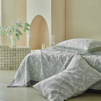 Botanical Leaf Print Quilt Set - image 15