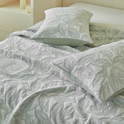 Botanical Leaf Print Quilt Set - image 18