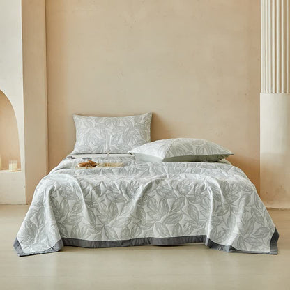 Botanical Leaf Print Quilt Set - image 1