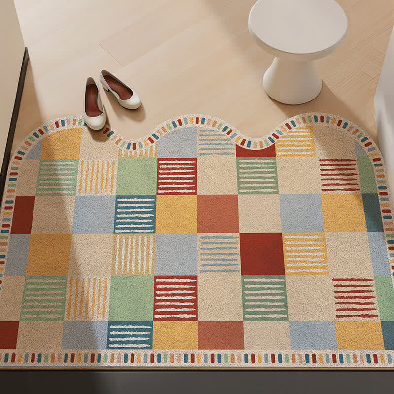 Colorblock Patchwork Printed Entry Rug - Colorful - 31'' × 47'' - image 0