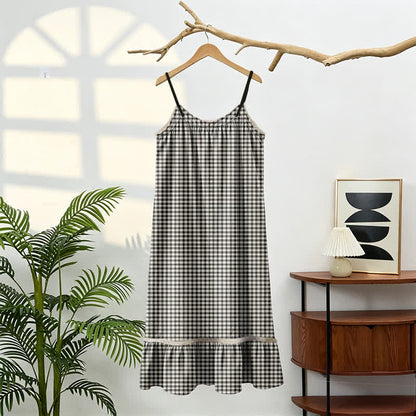 Black White Gingham Ruffle Nightdress - image 6