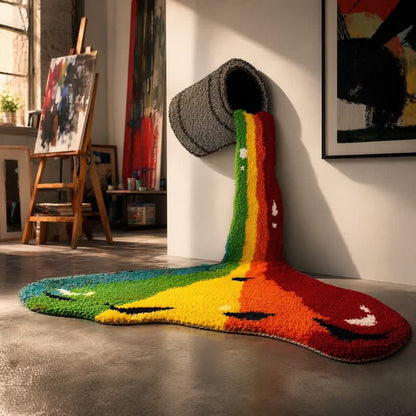 Rainbow Waterfall Plush Area Rug - image 1