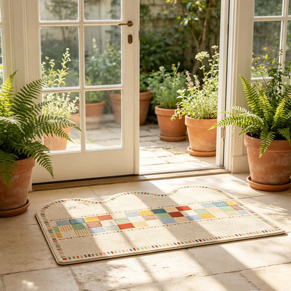 Retro Colorblock Wave Edge Rug - image 2