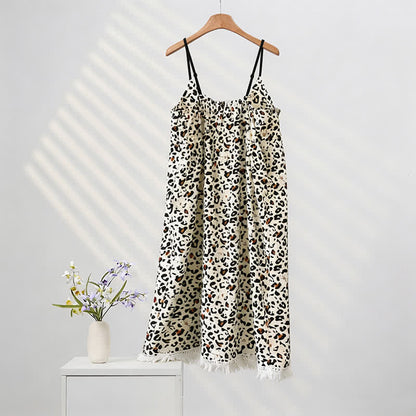 Leopard Print Tassel House Dress - image 2