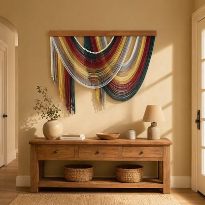 Bohemian Cotton Beaded Wall Hanging Decor - image 1