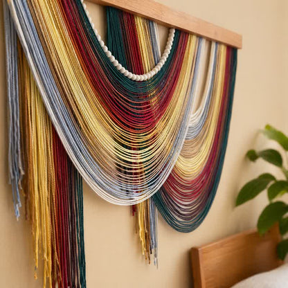 Bohemian Cotton Beaded Wall Hanging Decor - image 4