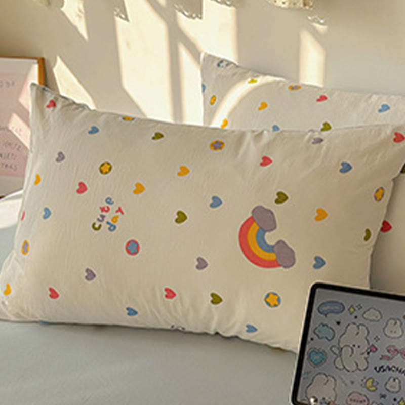 Rainbow Hearts Soft Touch Bedding Set - image 2