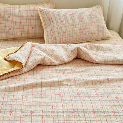 Sweetheart Beige Quilted Polyester Bedding Set - image 2