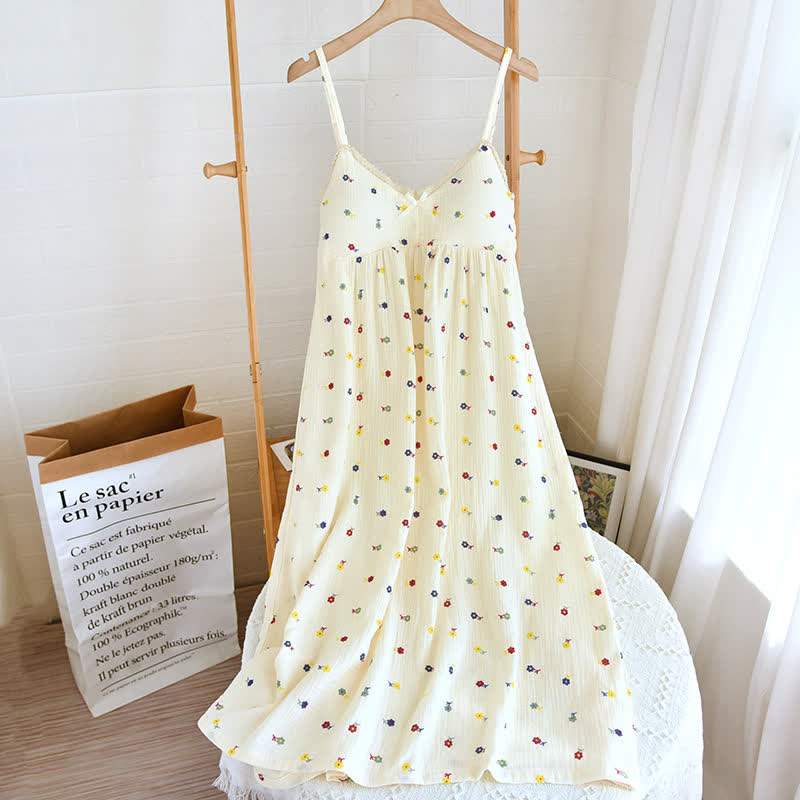 Romantic Ditsy Floral Cami House Dress - White - XL - image 0