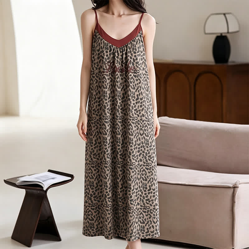 Leopard Print Cotton Night Dress - image 3