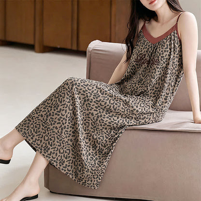 Leopard Print Cotton Night Dress - image 5