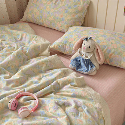 Lace Greenery Cotton Bedding Set - image 2