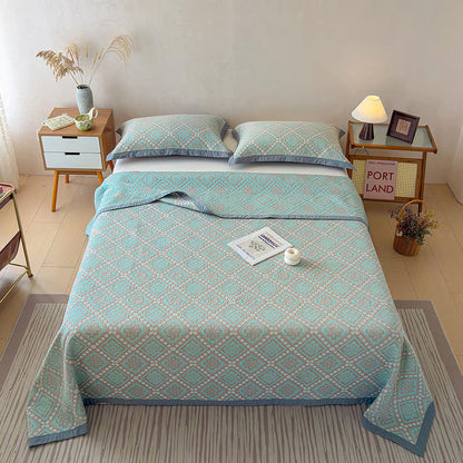 3-Layer Cotton Gauze Jacquard Bedspread Quilt - image 3