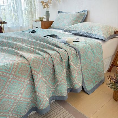 3-Layer Cotton Gauze Jacquard Bedspread Quilt - image 8