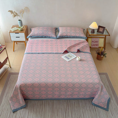 Cotton Gauze Yarn-Dyed Reversible Bedspread Quilt - image 6