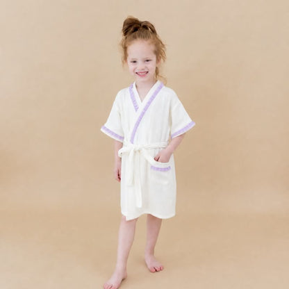 Ruffle Trim Kids' Cotton Muslin Robe - image 10