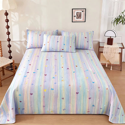 Pastel Rainbow Stripe Soft Bedding Set - Colorful - Bedding Set - King - image 0