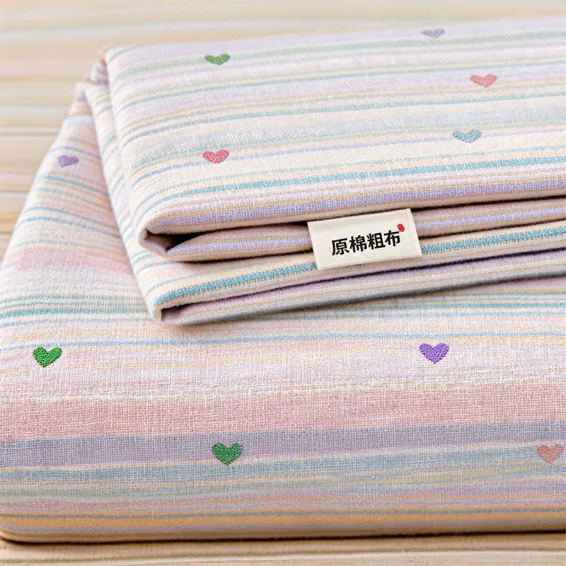 Pastel Rainbow Stripe Soft Bedding Set - image 2