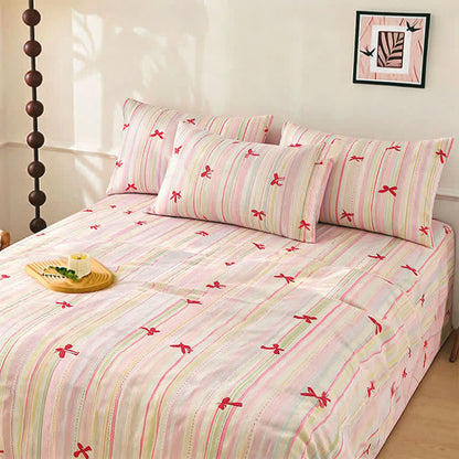 Sweet Blush Bow Jacquard Bedding Set - image 1
