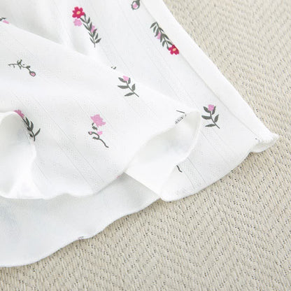 White Floral Sleeveless Lounge Slip Dress - image 9