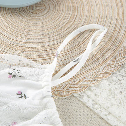 White Floral Sleeveless Lounge Slip Dress - image 6
