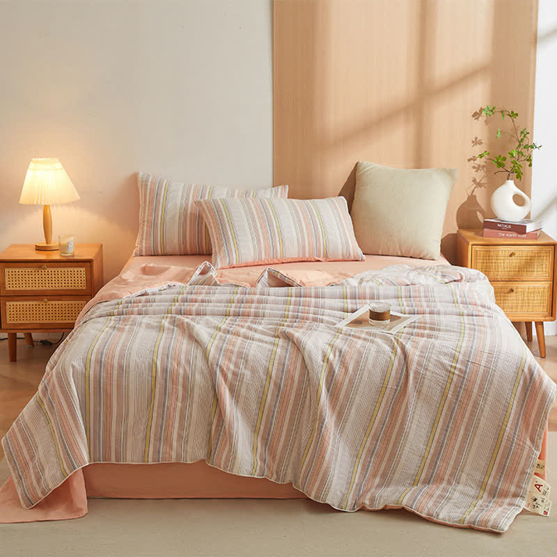 Soft Plaid Pure Summer Bedding Set - image 5