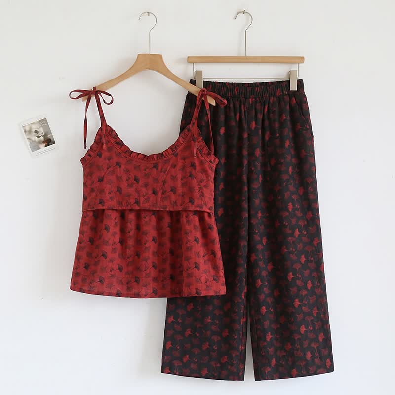 Ginkgo Biloba Leaf Cami Pajama Set - image 17