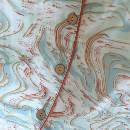 Abstract Print Cotton Gauze Lounge Set - image 10