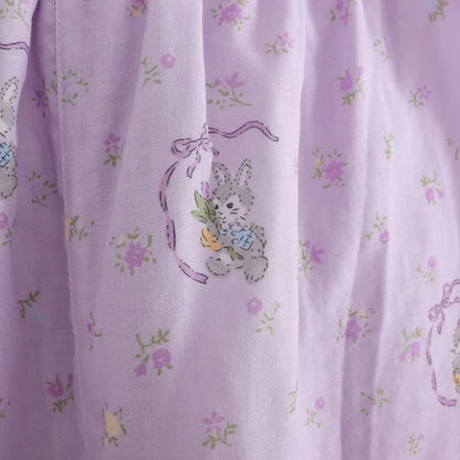 Purple Bunny & Floral Cotton Loungewear Set(3PCS) - image 11