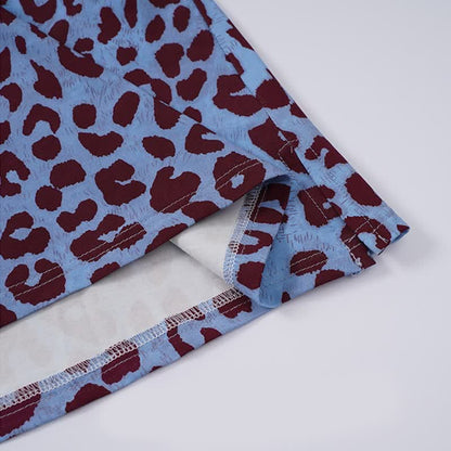 Blue Leopard Print Cami Loungewear Set - image 8