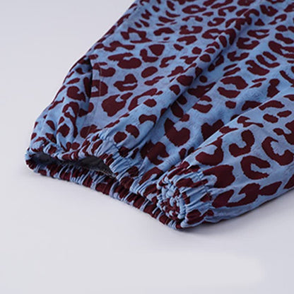 Blue Leopard Print Cami Loungewear Set - image 7