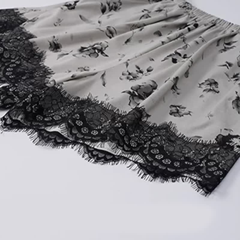 Romantic Floral Lace Cami Pajama Set - image 8