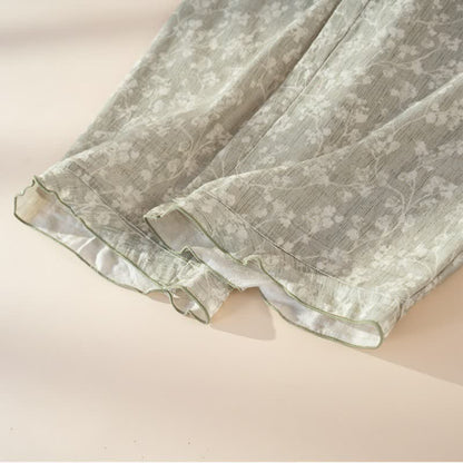 Soft Floral Cotton Button Front Pajamas - image 12