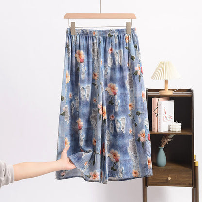 Pastoral Floral  Relaxed-Fit Cropped Sleep Pants - image 2