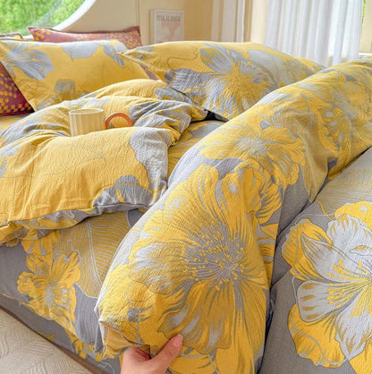 Floral Cotton Gauze 4-Piece Bedding Set - image 3