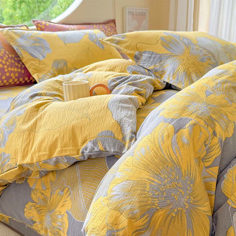 Floral Cotton Gauze 4-Piece Bedding Set - image 4