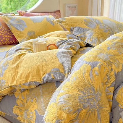 Floral Cotton Gauze 4-Piece Bedding Set - image 4
