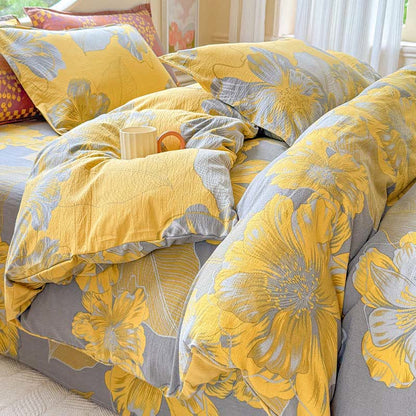 Floral Cotton Gauze 4-Piece Bedding Set - image 2
