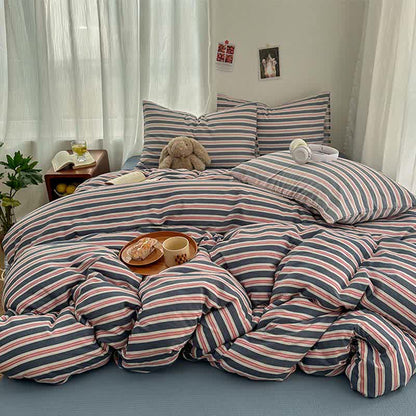 Minimalist Stripe Double Gauze Soft Bedding Set - image 3
