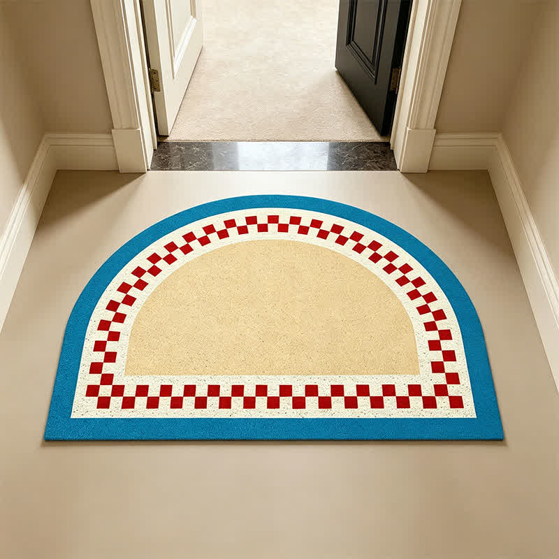 Half Moon Color Block Loop Pile Accent Rug - image 3