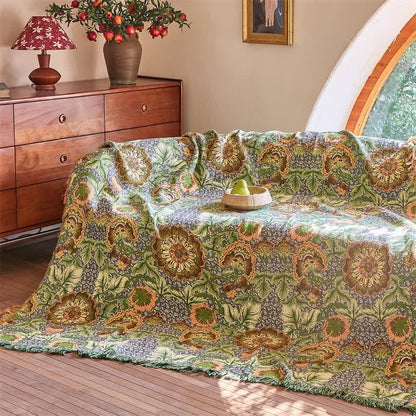 Reversible Floral 4-Layer Cotton Gauze Blanket Quilt - image 4