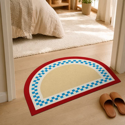 Half Moon Color Block Loop Pile Accent Rug - image 2