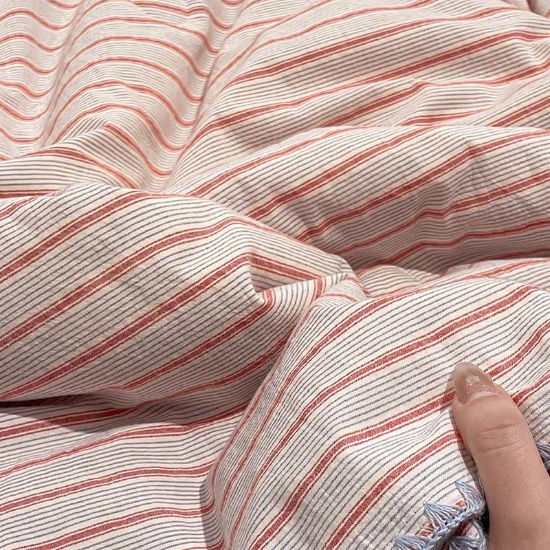 Modern Soft Striped Knit Cotton Bedding Set - image 4