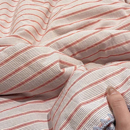 Modern Soft Striped Knit Cotton Bedding Set - image 4