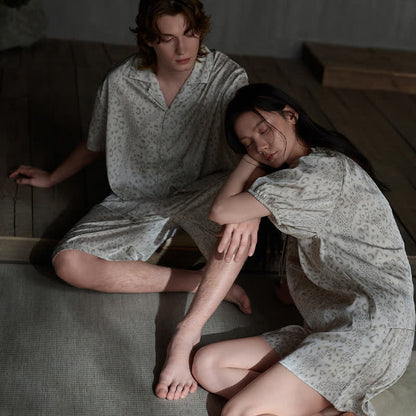 His & Hers Silky Satin Loungewear Set - image 1